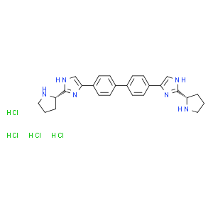 1H-咪唑，5，5'-[1，1'-联苯]-4，4'-双[2-(2S)-2-吡咯烷盐酸盐(1:4)